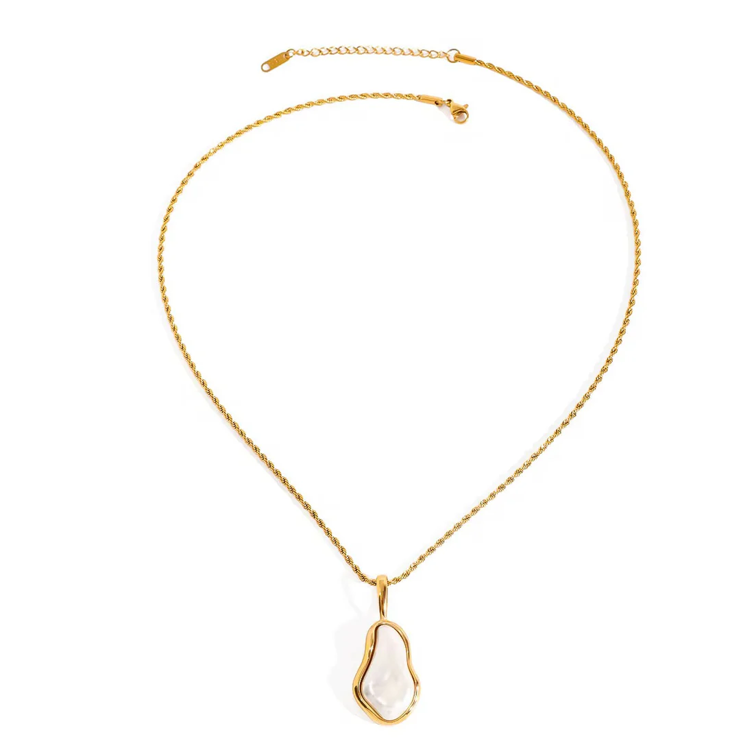 Organic Pearl Droplet Necklace